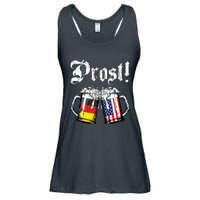 Prost Beer German American Flag Oktoberfest Mug Ladies Essential Flowy Tank