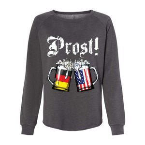 Prost Beer German American Flag Oktoberfest Mug Womens California Wash Sweatshirt