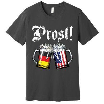 Prost Beer German American Flag Oktoberfest Mug Premium T-Shirt