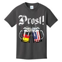 Prost Beer German American Flag Oktoberfest Mug Kids T-Shirt