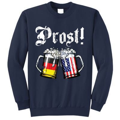 Prost Beer German American Flag Oktoberfest Mug Sweatshirt