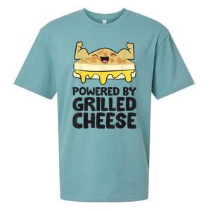 Powered By Grilled Cheese Funny Grilled Cheese Sueded Cloud Jersey T-Shirt