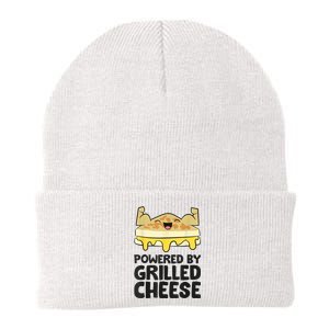 Powered By Grilled Cheese Funny Grilled Cheese Knit Cap Winter Beanie