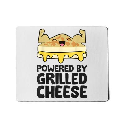 Powered By Grilled Cheese Funny Grilled Cheese Mousepad