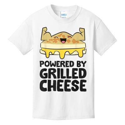 Powered By Grilled Cheese Funny Grilled Cheese Kids T-Shirt