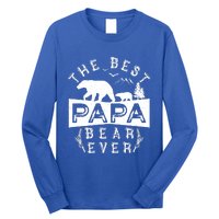 Papa Bear Gift With Cub Dad Christmas Birthday Gift Long Sleeve Shirt