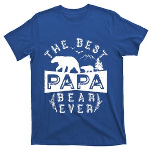 Papa Bear Gift With Cub Dad Christmas Birthday Gift T-Shirt