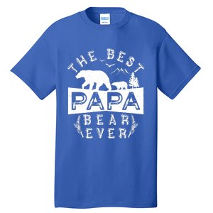 Papa Bear Gift With Cub Dad Christmas Birthday Gift Tall T-Shirt