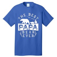 Papa Bear Gift With Cub Dad Christmas Birthday Gift Tall T-Shirt