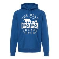 Papa Bear Gift With Cub Dad Christmas Birthday Gift Premium Hoodie