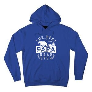 Papa Bear Gift With Cub Dad Christmas Birthday Gift Tall Hoodie