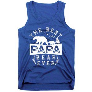 Papa Bear Gift With Cub Dad Christmas Birthday Gift Tank Top