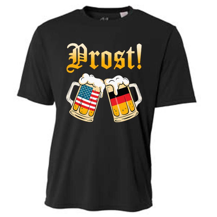 Prost Beer German American Flag Oktoberfest Cooling Performance Crew T-Shirt