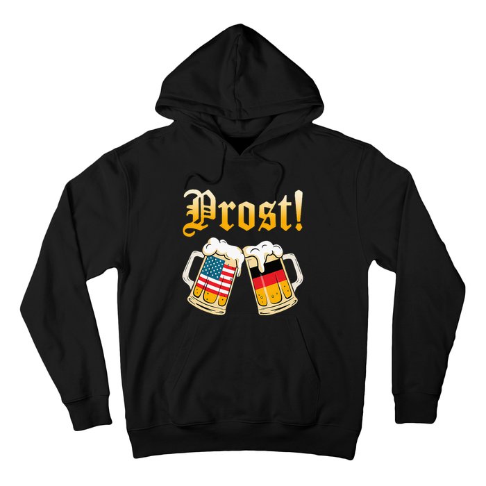 Prost Beer German American Flag Oktoberfest Hoodie