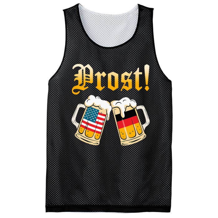 Prost Beer German American Flag Oktoberfest Mesh Reversible Basketball Jersey Tank