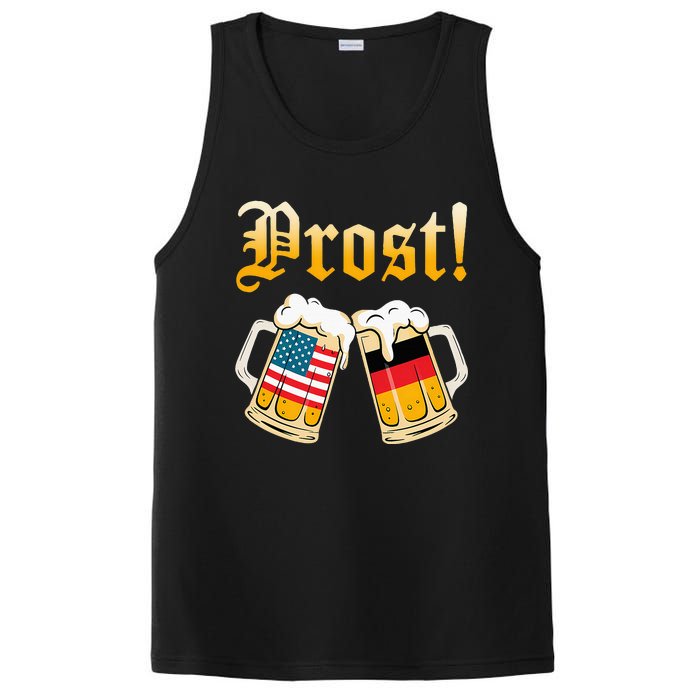 Prost Beer German American Flag Oktoberfest PosiCharge Competitor Tank