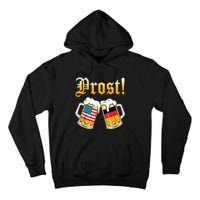 Prost Beer German American Flag Oktoberfest Tall Hoodie