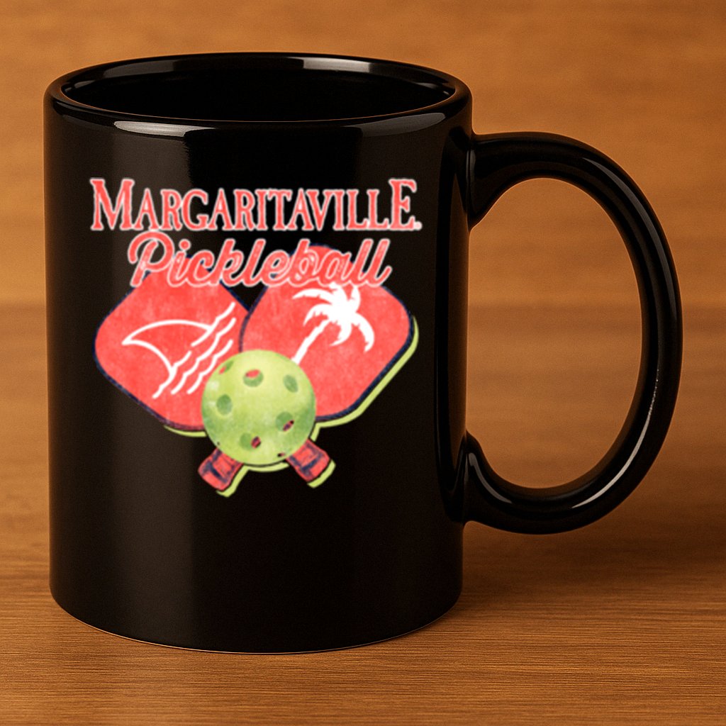 Pickleball Ballin Gift 11oz C Handle Ceramic Mug