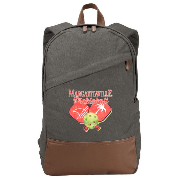Pickleball Ballin Gift Cotton Canvas Backpack