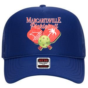 Pickleball Ballin Gift High Crown Mesh Back Trucker Hat