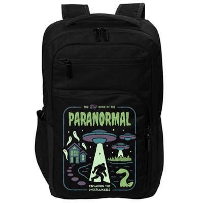 Paranormal Bigfoot Ghosts Aliens Sasquatch UFO Halloween Impact Tech Backpack