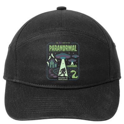 Paranormal Bigfoot Ghosts Aliens Sasquatch UFO Halloween 7-Panel Snapback Hat