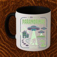 Paranormal Bigfoot Ghosts Aliens Sasquatch UFO Halloween Mug