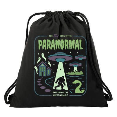 Paranormal Bigfoot Ghosts Aliens Sasquatch UFO Halloween Drawstring Bag