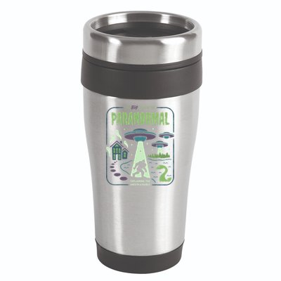 Paranormal Bigfoot Ghosts Aliens Sasquatch UFO Halloween 16oz Travel Tumbler