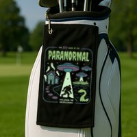 Paranormal Bigfoot Ghosts Aliens Sasquatch UFO Halloween Golf Towel