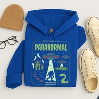 Paranormal Bigfoot Ghosts Aliens Sasquatch UFO Halloween Hoodie