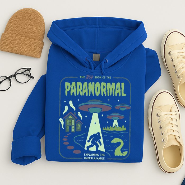 Paranormal Bigfoot Ghosts Aliens Sasquatch UFO Halloween Hoodie