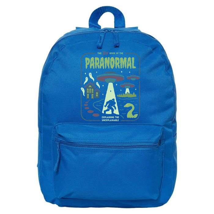 Paranormal Bigfoot Ghosts Aliens Sasquatch UFO Halloween 16 in Basic Backpack