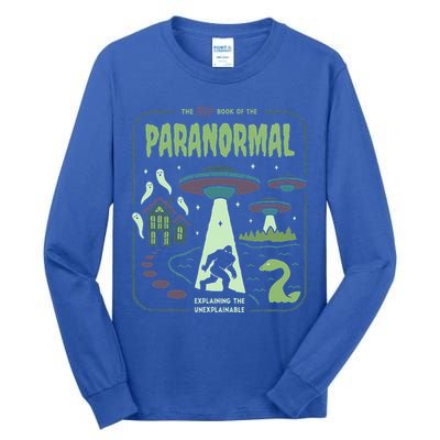 Paranormal Bigfoot Ghosts Aliens Sasquatch UFO Halloween Tall Long Sleeve T-Shirt