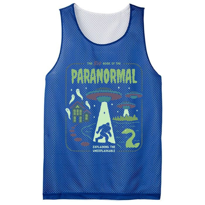Paranormal Bigfoot Ghosts Aliens Sasquatch UFO Halloween Mesh Reversible Basketball Jersey Tank