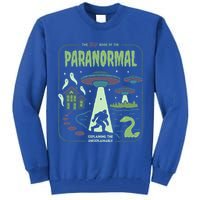 Paranormal Bigfoot Ghosts Aliens Sasquatch UFO Halloween Tall Sweatshirt
