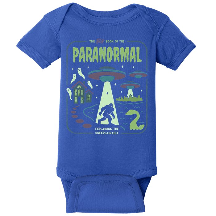 Paranormal Bigfoot Ghosts Aliens Sasquatch UFO Halloween Baby Bodysuit