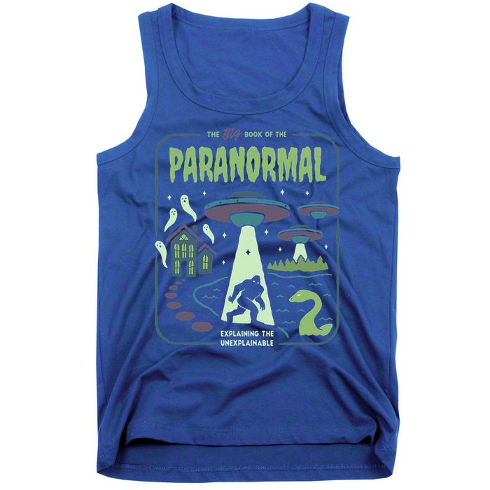 Paranormal Bigfoot Ghosts Aliens Sasquatch UFO Halloween Tank Top