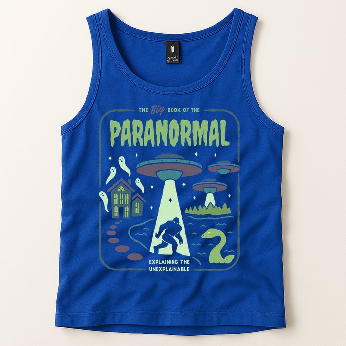 Paranormal Bigfoot Ghosts Aliens Sasquatch UFO Halloween Tank Top