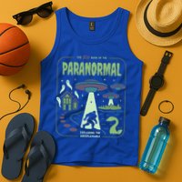 Paranormal Bigfoot Ghosts Aliens Sasquatch UFO Halloween Tank Top