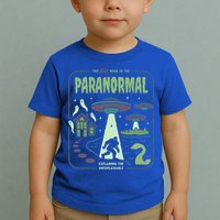 Paranormal Bigfoot Ghosts Aliens Sasquatch UFO Halloween Toddler T-Shirt
