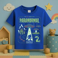 Paranormal Bigfoot Ghosts Aliens Sasquatch UFO Halloween Toddler T-Shirt