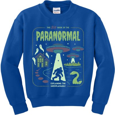 Paranormal Bigfoot Ghosts Aliens Sasquatch UFO Halloween Kids Sweatshirt