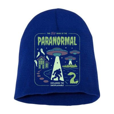 Paranormal Bigfoot Ghosts Aliens Sasquatch UFO Halloween Short Acrylic Beanie