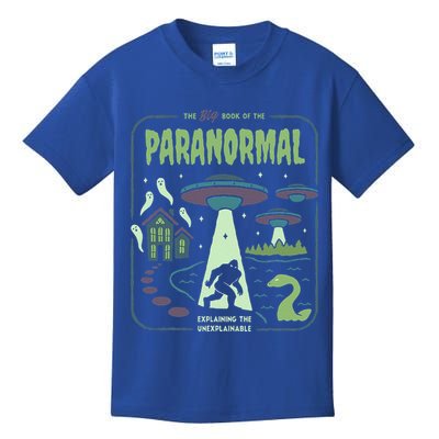 Paranormal Bigfoot Ghosts Aliens Sasquatch UFO Halloween Kids T-Shirt