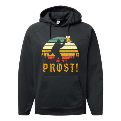 Prost Bigfoot German Oktoberfest Love Drinking Beer Performance Fleece Hoodie