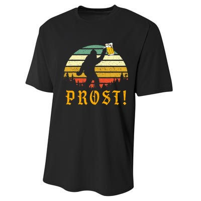 Prost Bigfoot German Oktoberfest Love Drinking Beer Performance Sprint T-Shirt