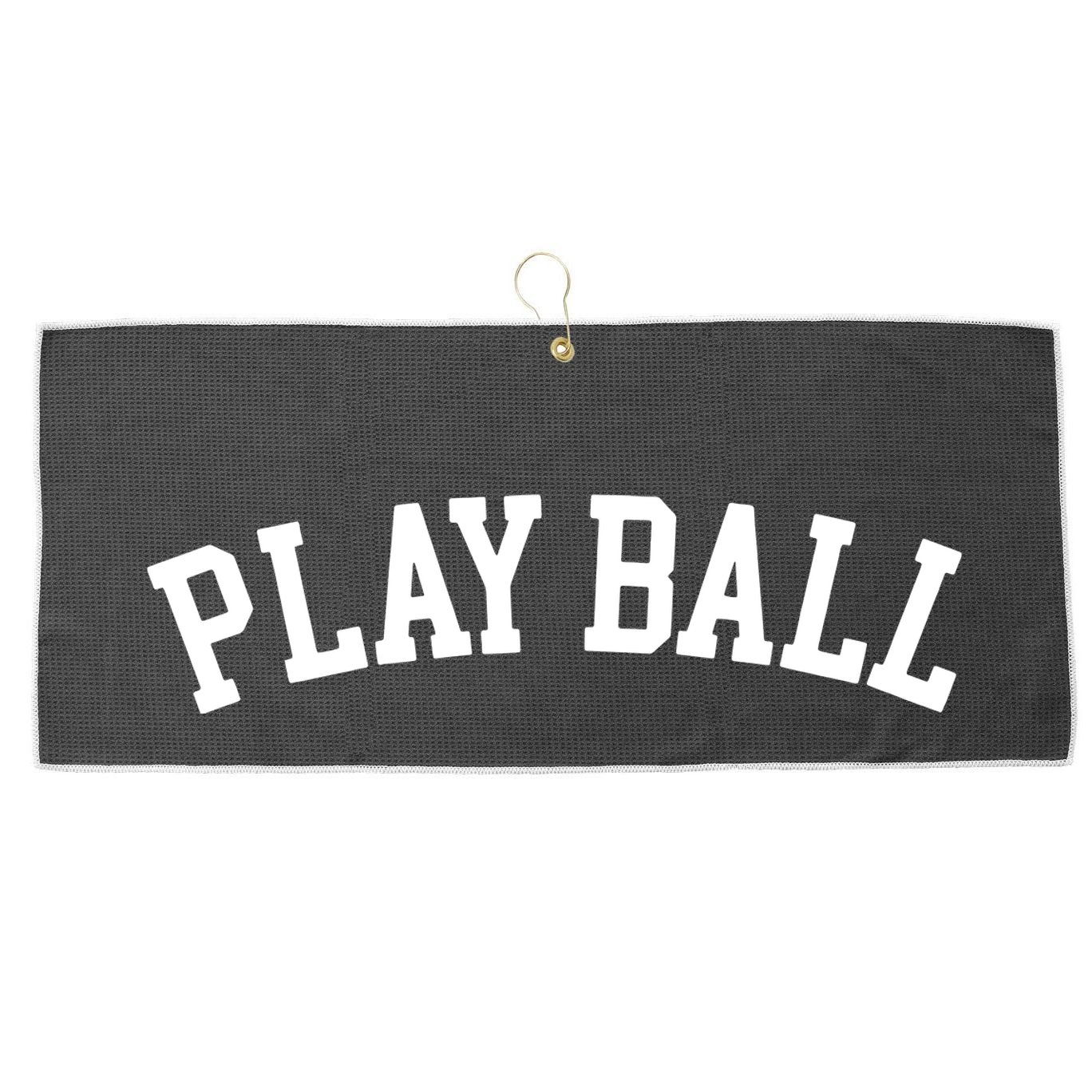 Play Ball Game Day Large Microfiber Waffle Golf Towel