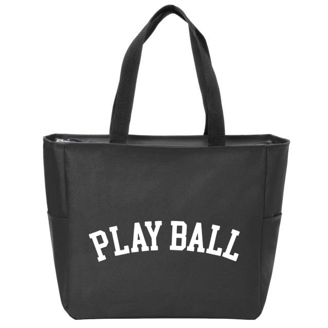 Play Ball Game Day Zip Tote Bag