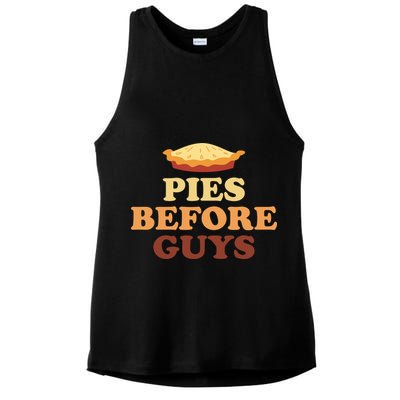 Pies Before Guys Funny Thanksgiving Ladies PosiCharge Tri-Blend Wicking Tank